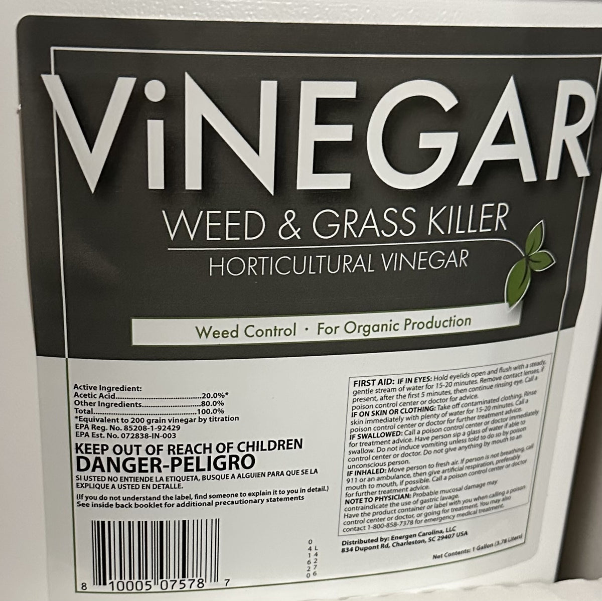 Vinegar 20% Concentrate Weed Control 1 Quart RTU – Agcare Products