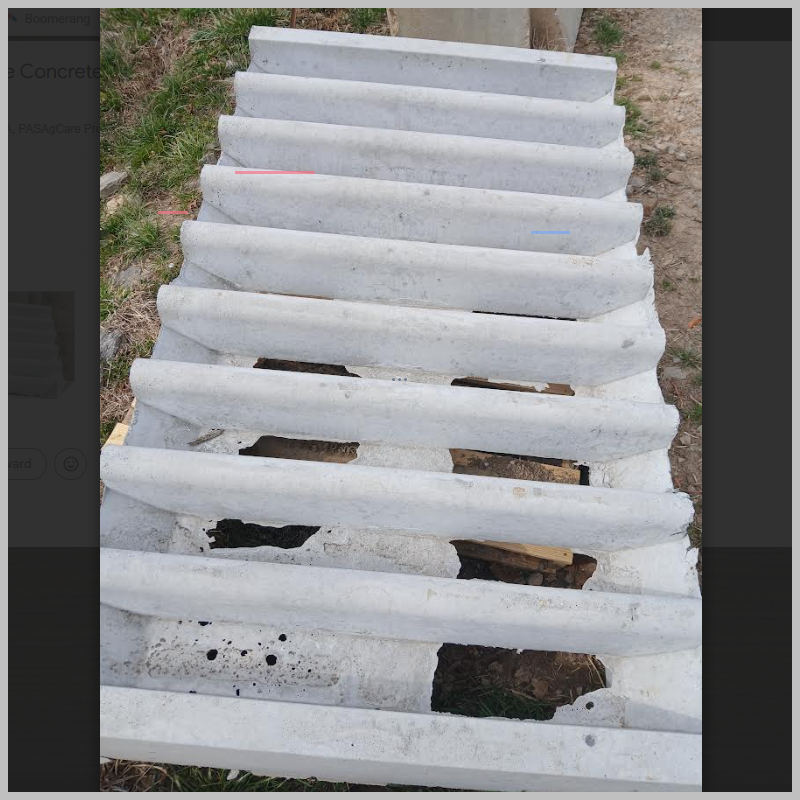 Concrete Cattle Crossing Guard 4' x 7'