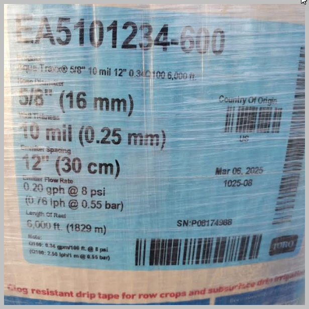 Drip Tape Toro 510-12-340 6000 Aquatrax