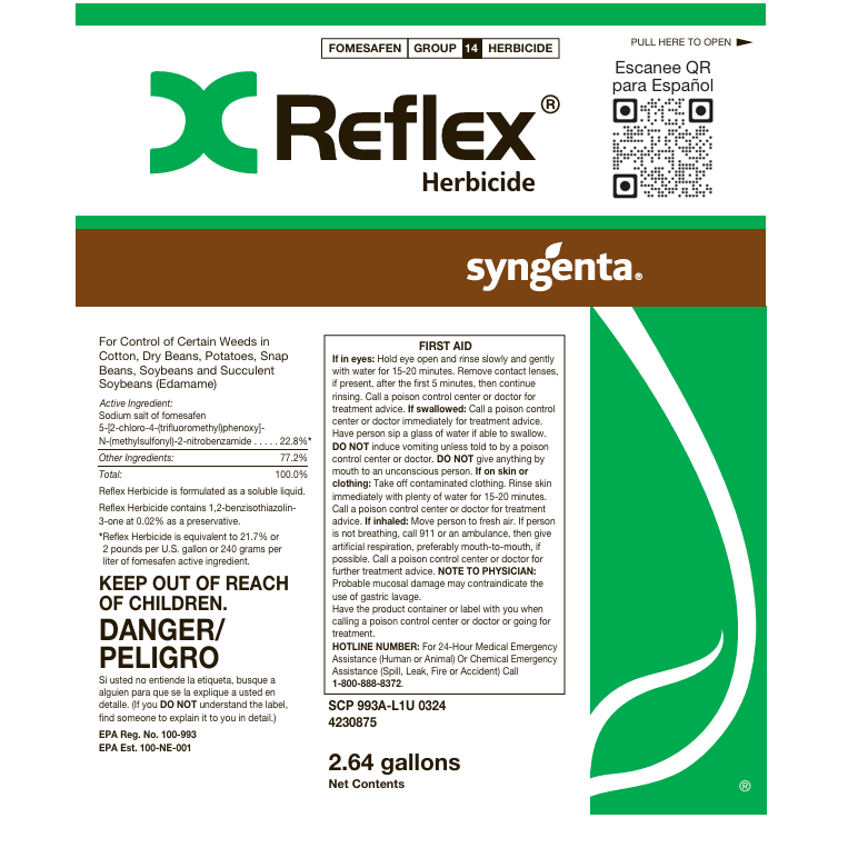 riceone herbicide label Reflex Herbicide 2.64 gallon jug EPA 100-993 Special Order by Request