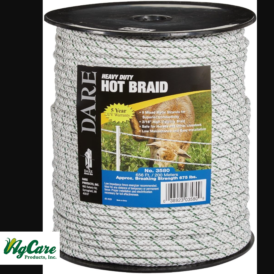 Dare 3/16 Hot Braid 9 Strand 656'