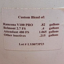 Load image into Gallery viewer, Custom Soybean Seed Treatment Rancona V100 PRO, Belmont 2.7 FS, Attendant 480 FS 2.5 gallon jug Clearance