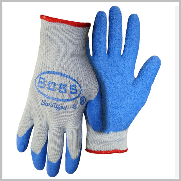 Gloves GRIP BLUE LATEX CTD PALM