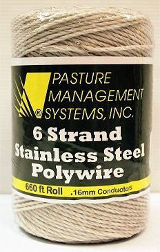 Polywire 6 strand stainless 660