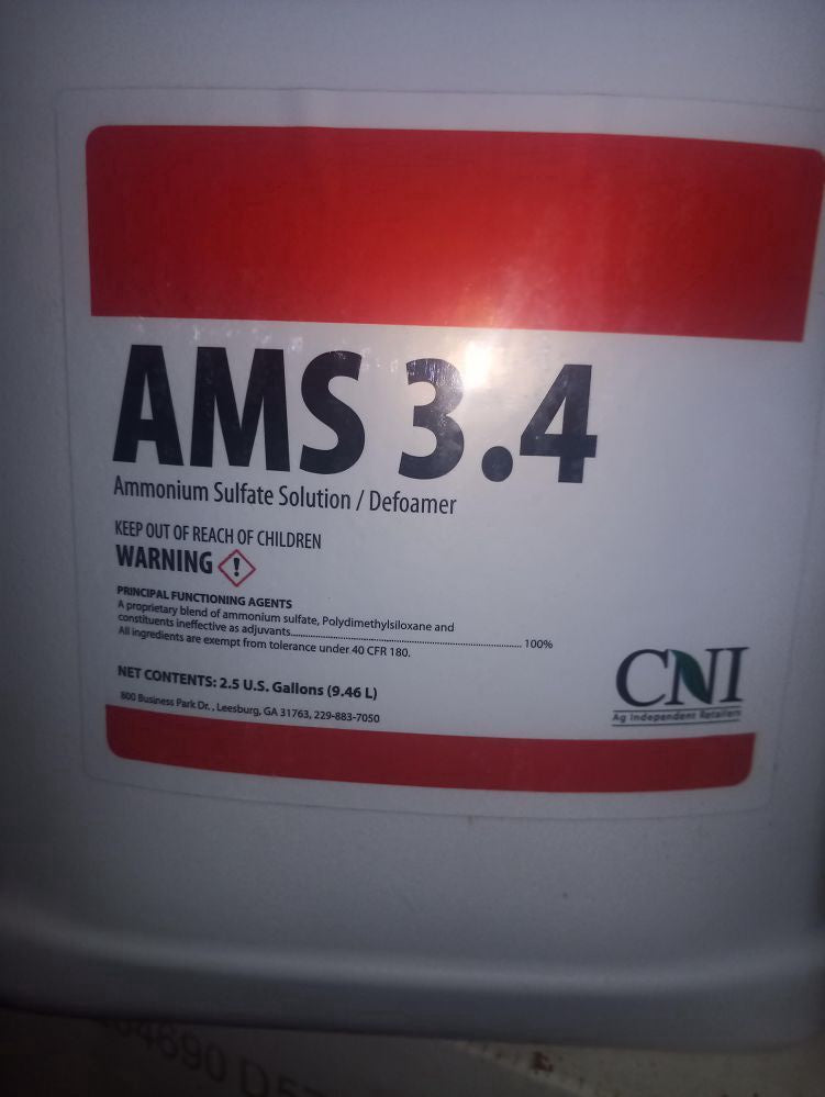 ams herbicide label AMS 3.4 Ammonium Sulfate 2.5 gallon Jug