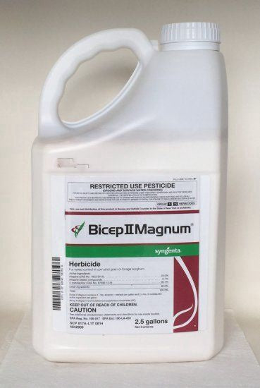 dual magnum herbicide active ingredient RUP Bicep II Mag 2.5 gal EPA# 100-817 Herbicide