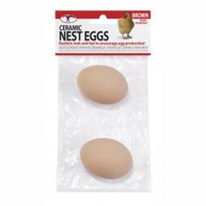 Ceramic Egg Nest Brown  2 pack