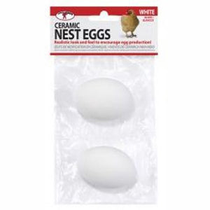 Ceramic Egg Nest White  2 pack