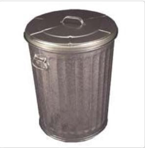 Trash Can with Lid Galv 20 gal